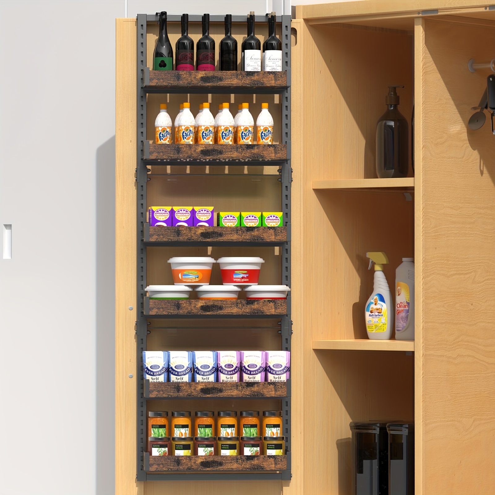 Soporte de almacenamiento para cocina, organizador de un nivel, estante  para tarros, despensa, práctico armario, práctico – Los mejores productos  en la tienda online Joom Geek