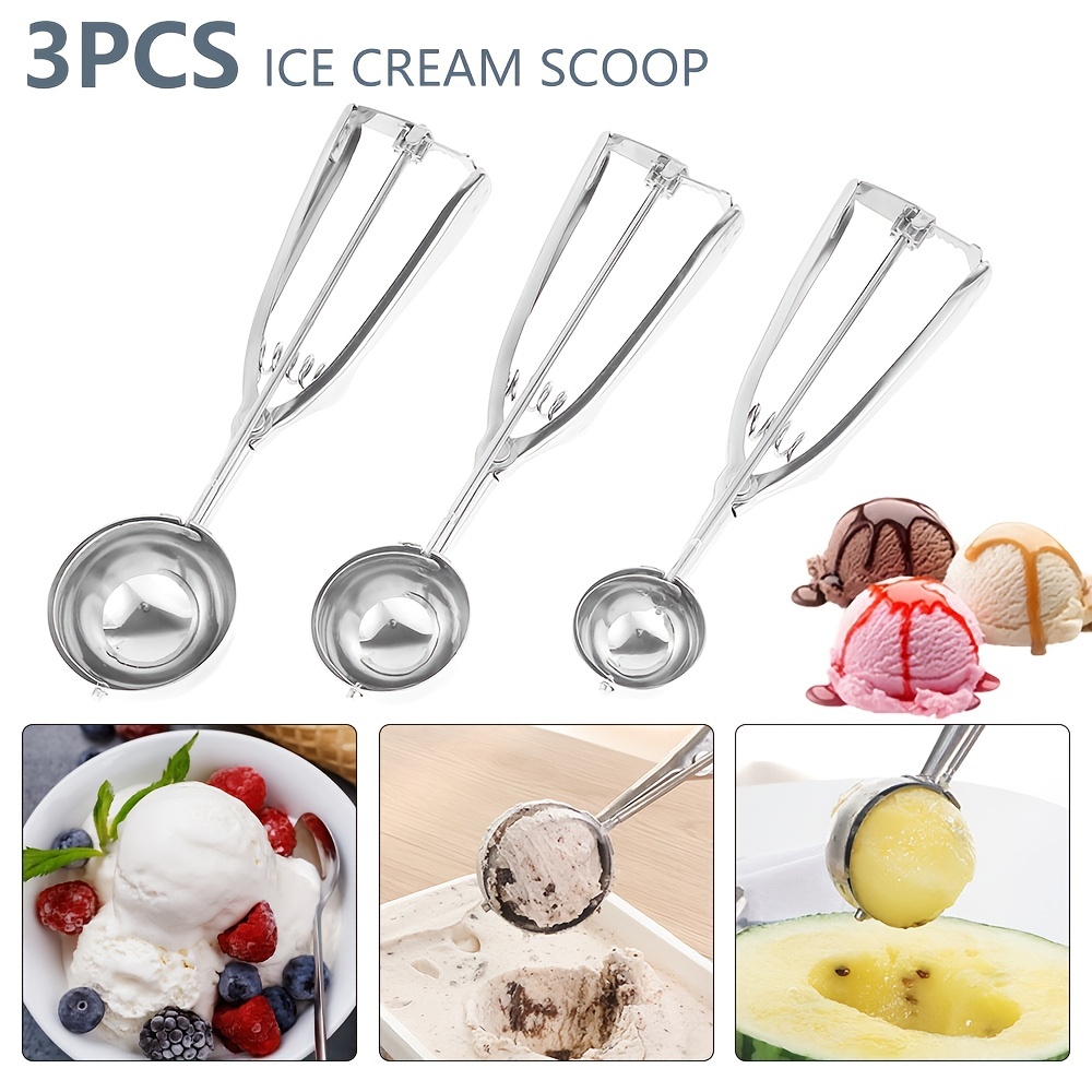 Ice Cream Scoop Stainless Steel Cookie Dough Spoon Fruit Potato