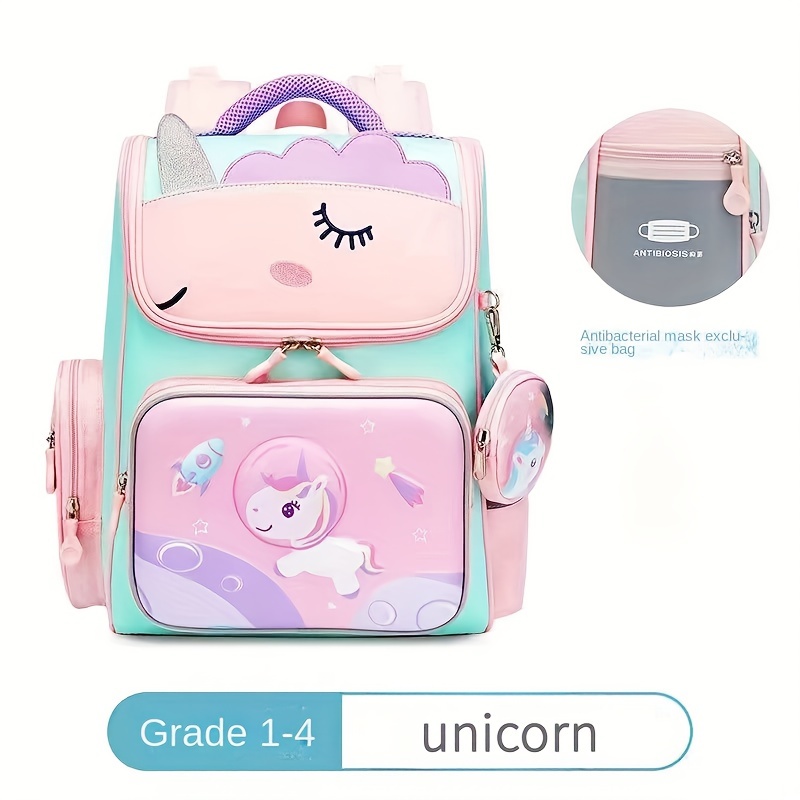 Kids 3D Cartoon Backpack Spine Protection Waterproof Backpack
