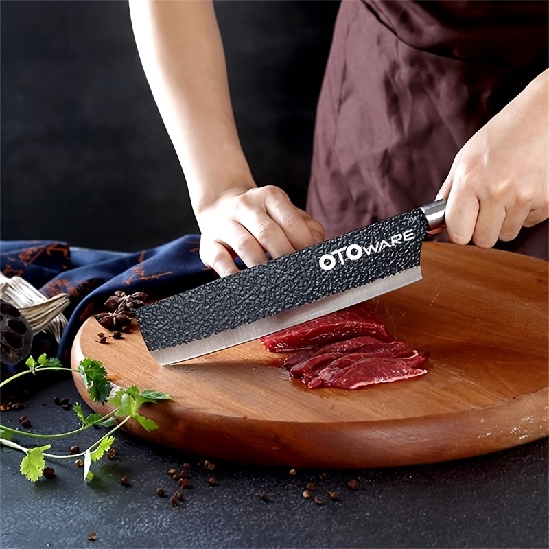 6pcs/set Stainless Steel Kitchen Knife Set Slicing Knife Meat Cleaver Fruit  Knife Chef Knives with Scissors Peeler