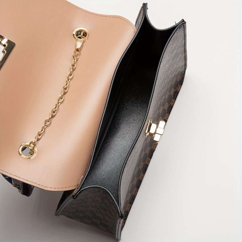 Mini Scarf Decor Crossbody Bag, Women's Polka Dot Print Handbag