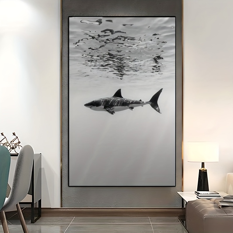 Smiling Shark In The Bathtub Ca - Canvas Print