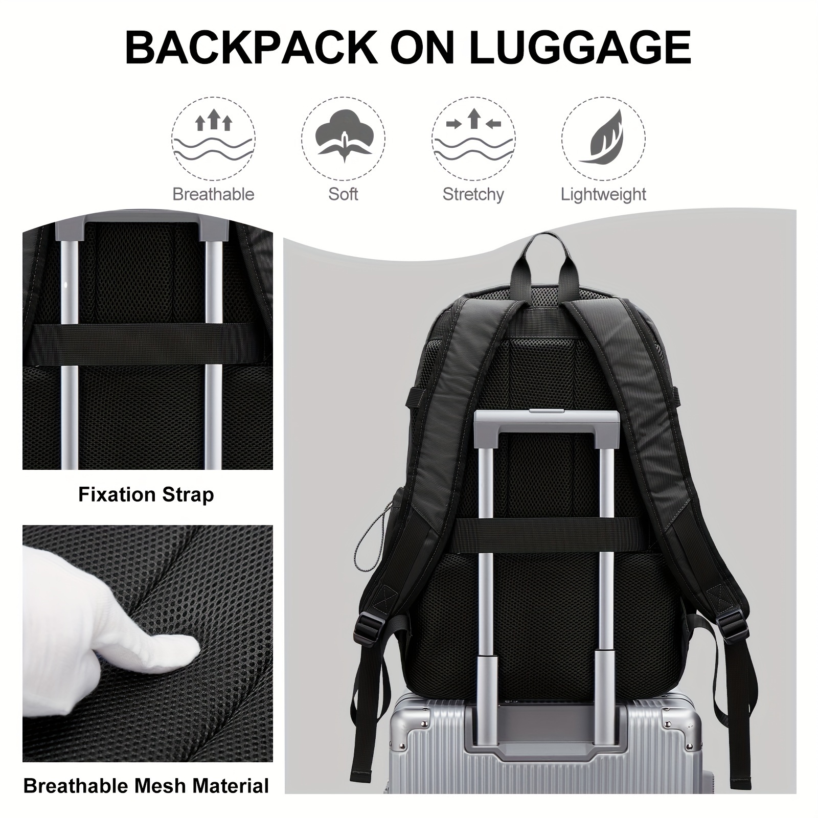 1pc large travel backpack casual large capacity waterproof laptop storage backpack for camping hiking