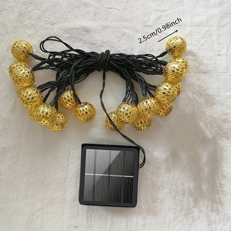 1 Pack 20Led/30Led Boule Marocaine De Fer Guirlandes Solaires, Décoration  De Noël Lumières Solaires Décoration De Jardin Extérieur Guirlande Lumineuse  Solaire LED Lumières De Noël - Temu France