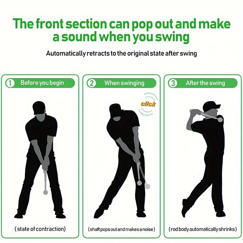 1pc stretchable swing training device sound emitting swing practice rod golf accessories details 0
