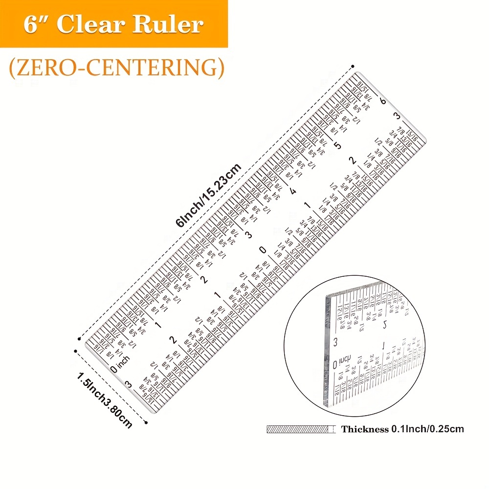 14-inch Acrylic Centering Ruler - perfect for finding the center of cigar  boxes! - C. B. Gitty Crafter Supply
