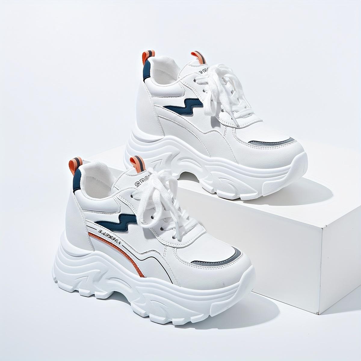 Women's Thick Bottom Sport Shoes Lightweight Non slip Chunky Sneakers