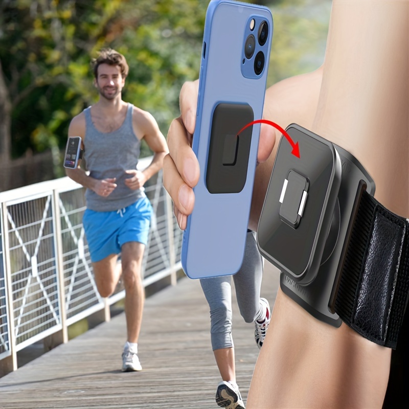 Soporte de teléfono para correr, senderismo, bandas de brazo de montaje  rápido para teléfono celular, brazalete deportivo de entrenamiento