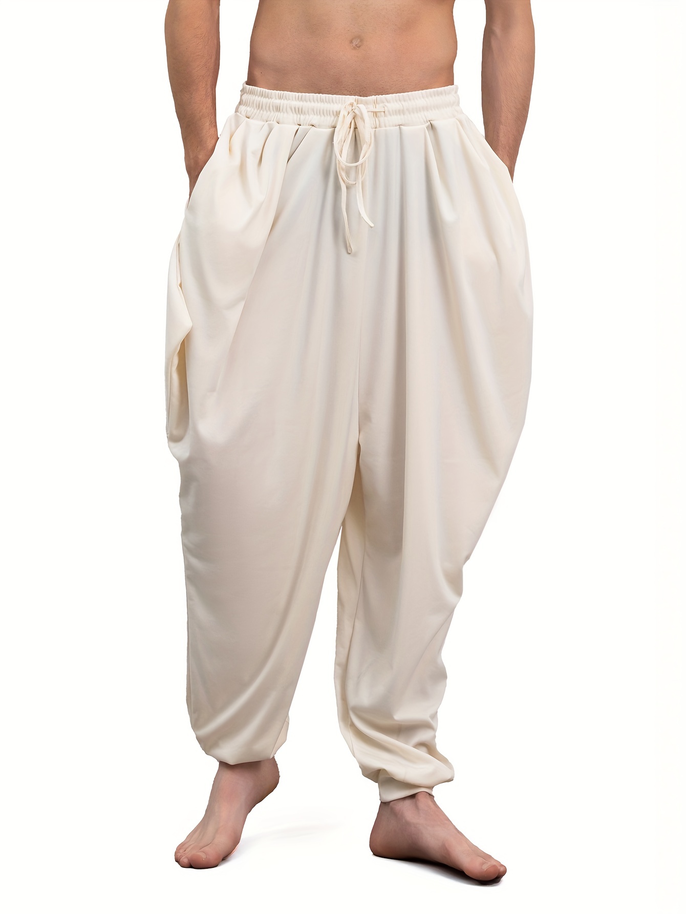 Plus Size Men's Solid Harem Pants Casual Baggy Pants Loose - Temu United  Arab Emirates