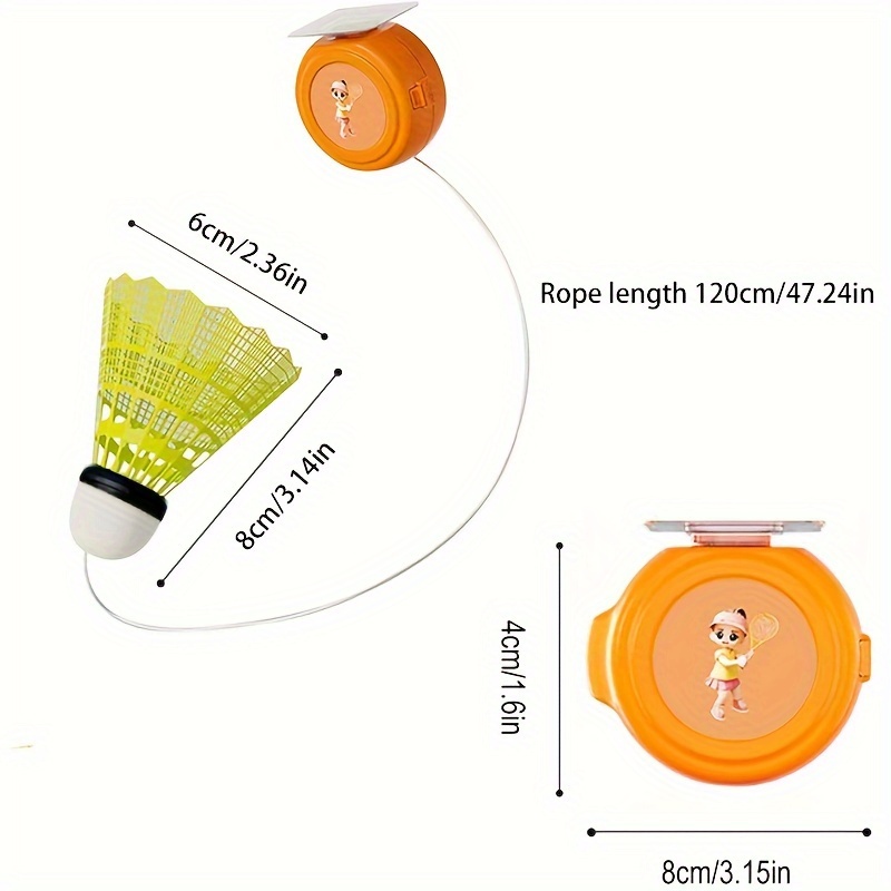 Badminton Training Tool Single Player Rebound Trainer with 6 Elastic Balls