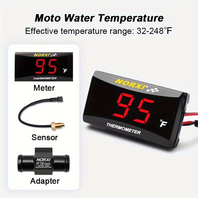 Motorrad Koso Mini Digital Thermometer Kit Digital Display Instrument Meter  Auto Wasser Temperatur Gauge Sensor Adapter - AliExpress