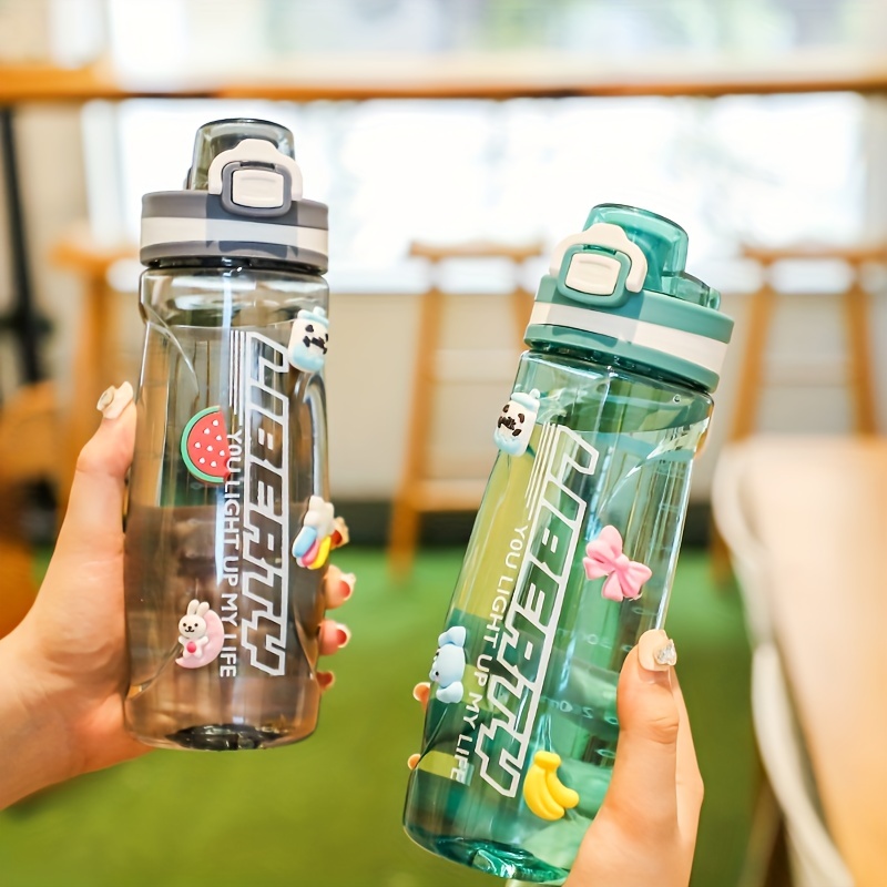 Portable Sports Water Bottle Large Capacity Pvc Free - Temu