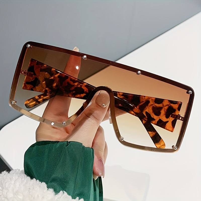 Y2K Gradient UV400 One Piece Sunglasses with Rivets