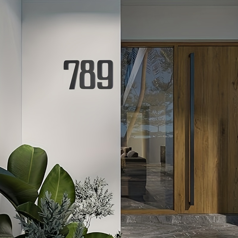 Números de casa para exteriores, número de casa 3D de 7 pulgadas, aluminio  cepillado, Numeros Residenciales (número 3)