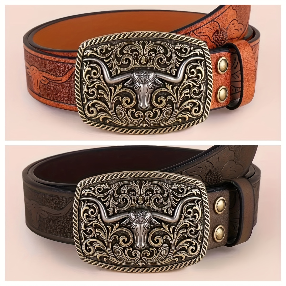 Western Leather Belts For Women - Temu