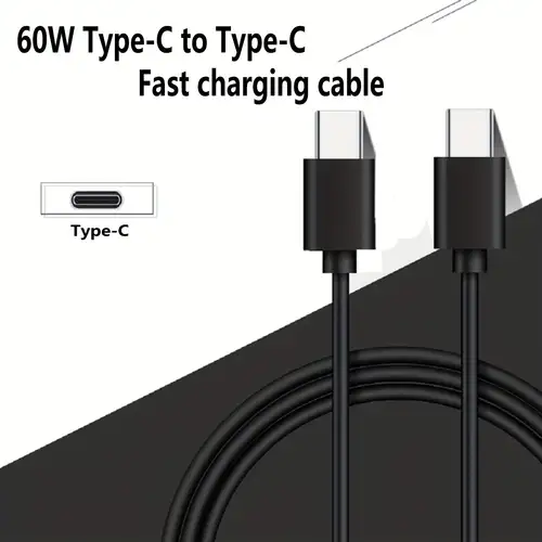 LAIHONEN Câble De Chargeur USB C Vers USB C 60 W Lot De 3 - Temu France