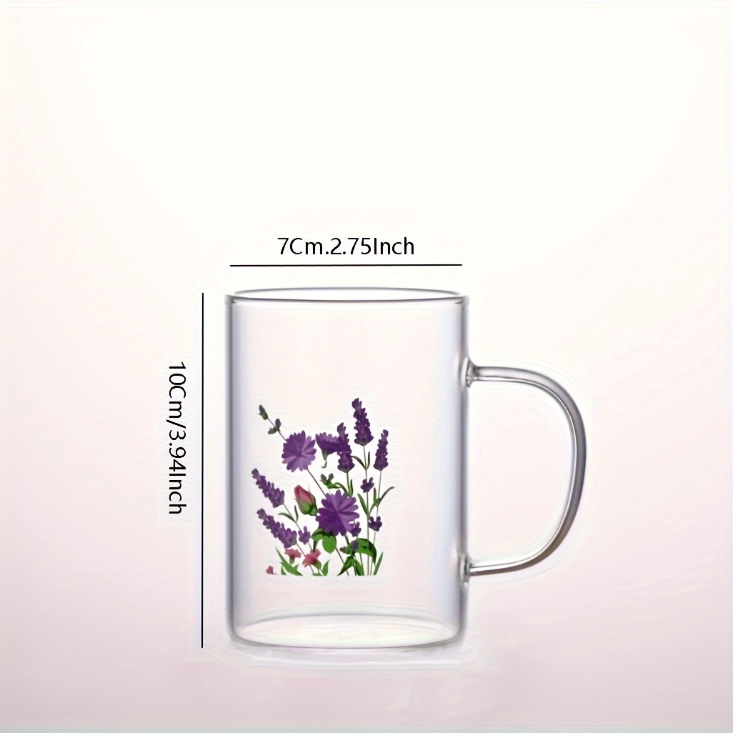 Cute Kawaii Glass Cup, High Borosilicate Glass Water Cup, Morning