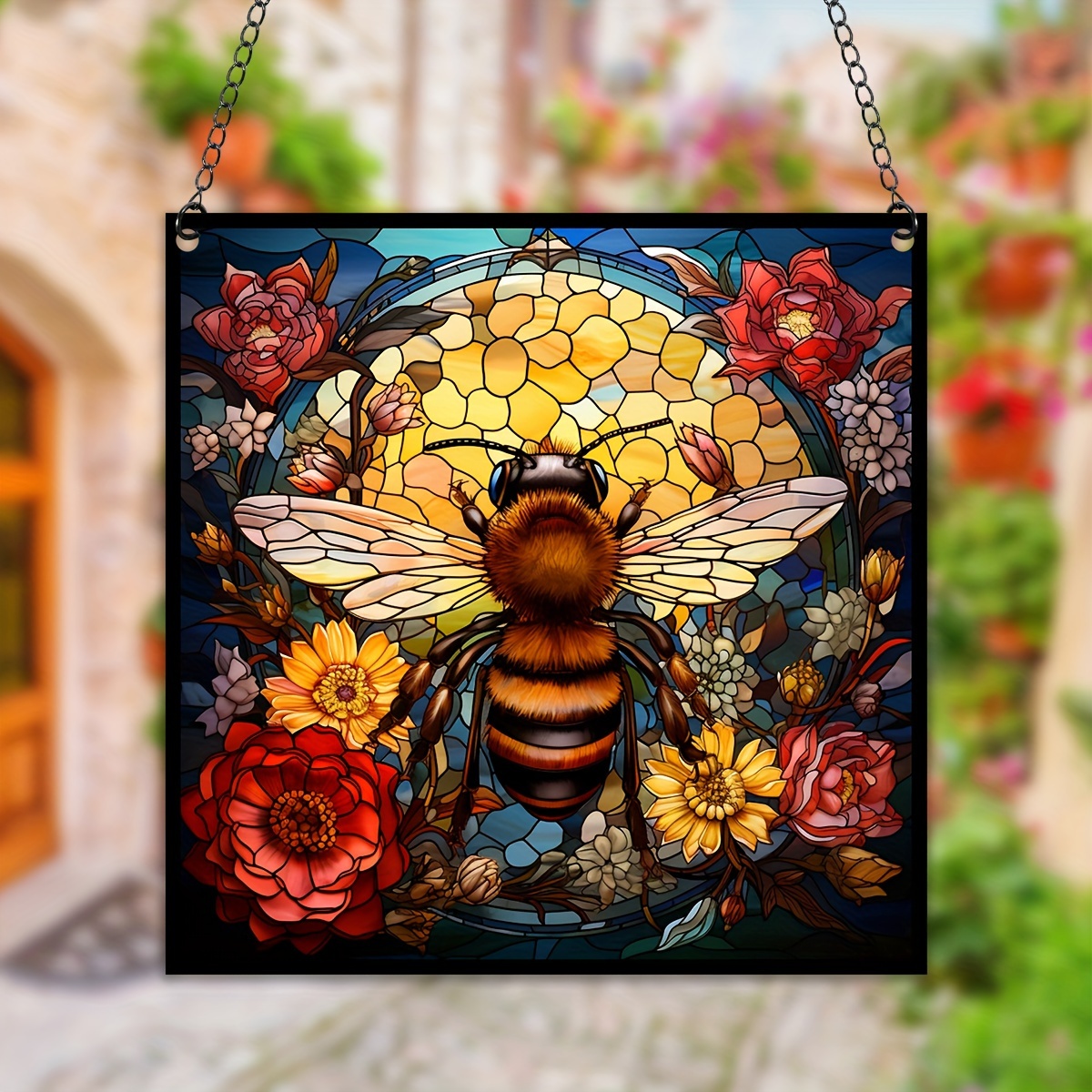 Bee Honeybee Vintage Bee Acrylic Window Decor/ Car Ornament