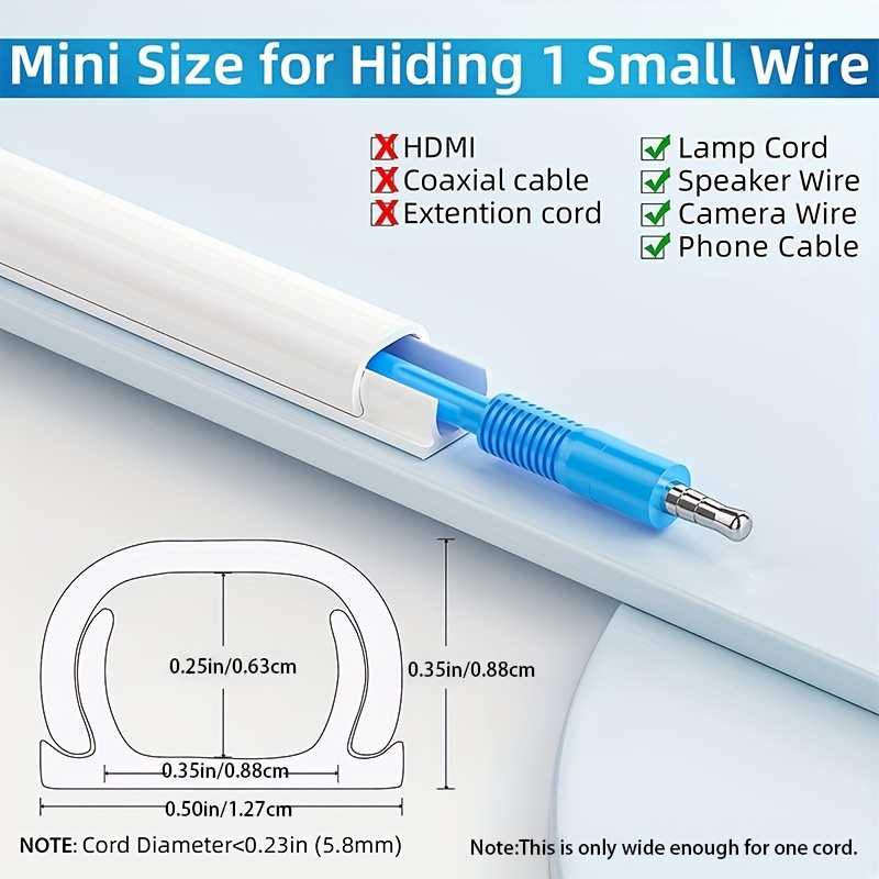 Mini Cord Cover Wall Single Line Pipe Pvc Wiring Duct Wire - Temu