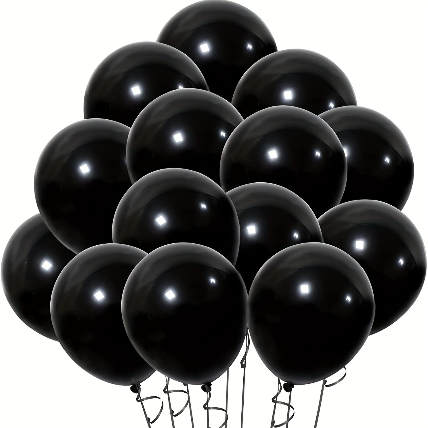 Globos negros grandes de látex negros de 18 pulgadas y 12 pulgadas, globos  negros de diferentes tamaños, globos negros, kit de guirnalda de globos