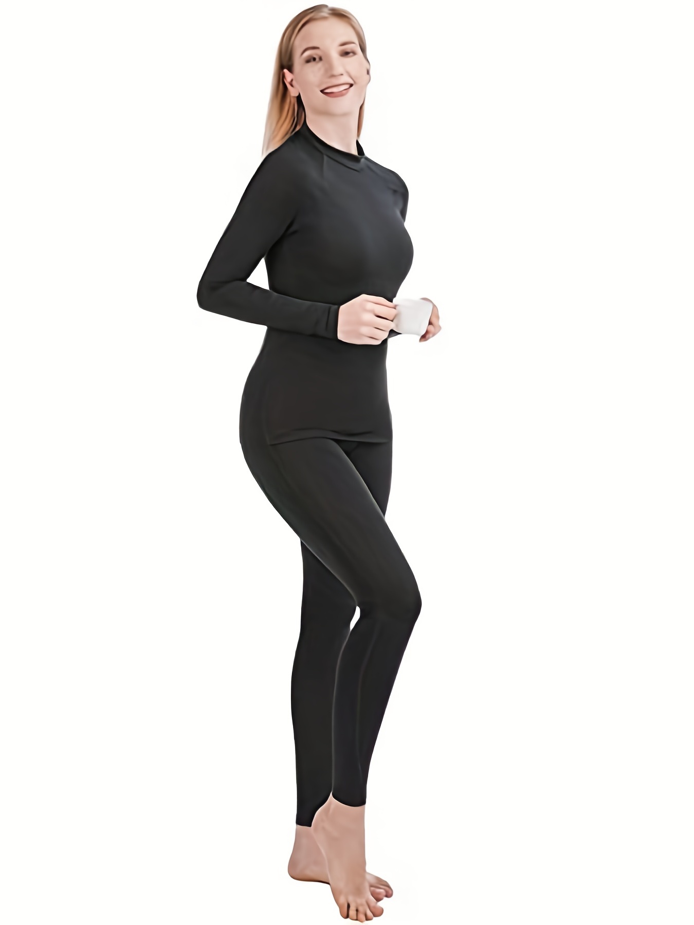 Women Thermal Underwear Ski Base Layer Fleece Thermal Top & Leggings Quick  Dry 