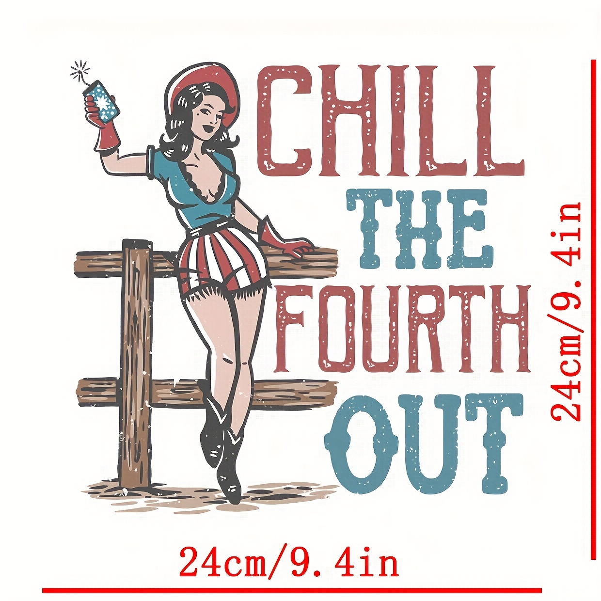 Western 4th Of July American Cowboy Iron on Heat Transfer - Temu