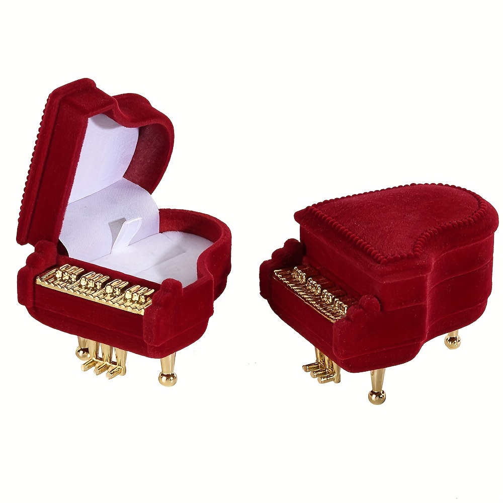 Romantic Piano Ring Box Jewelry Storage Box