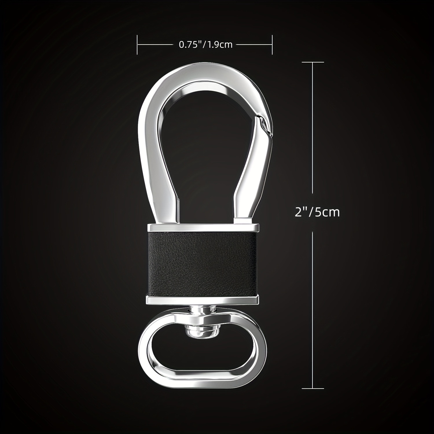 Anewsun Keychain 3 Pieces Metal Car Fob Key Chain Holder Clip