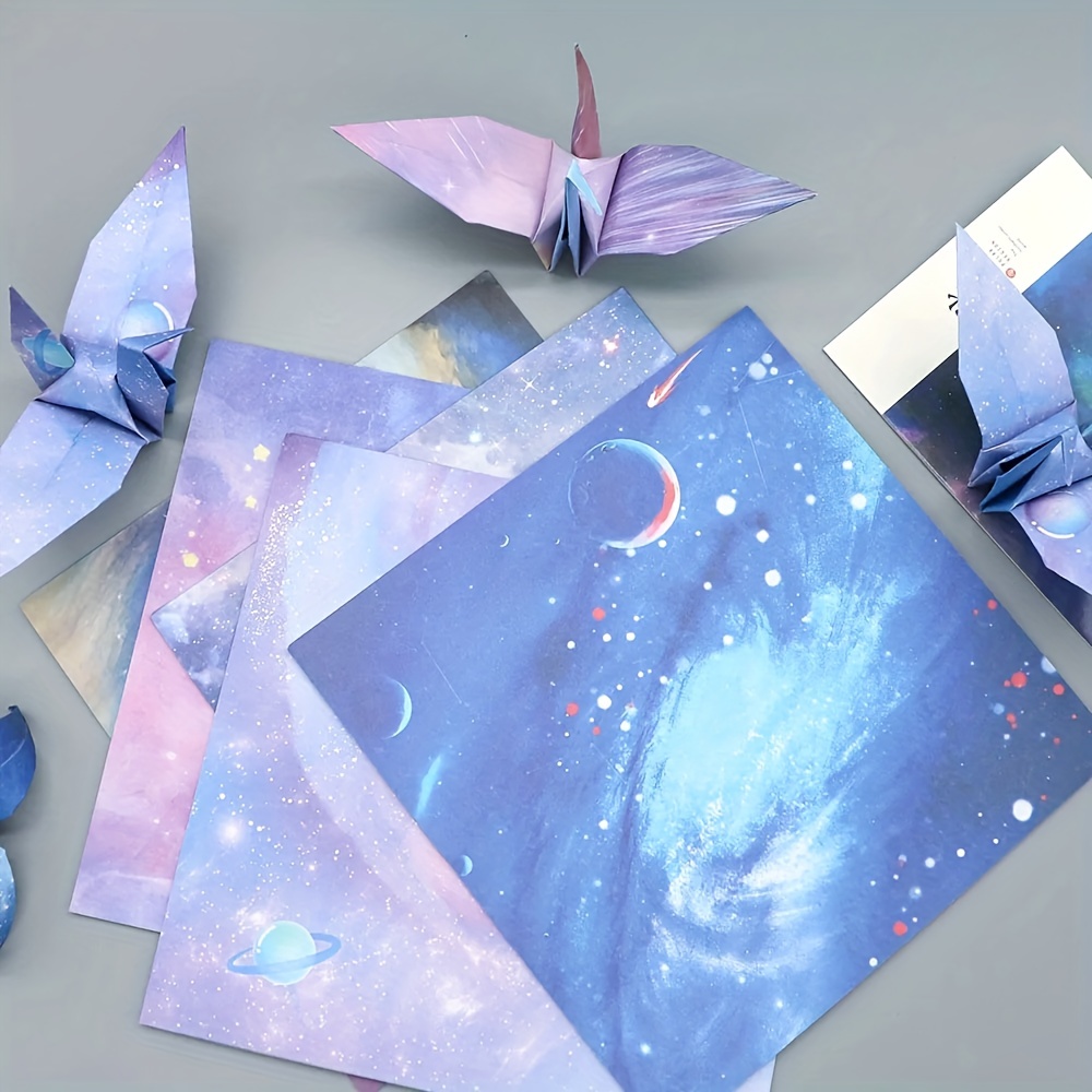 58pcs Space Planet Origami 6x6 Paper Set 10 Vivid Colors Double-sided  Printing Of Traditional Pattern Square Art Craft