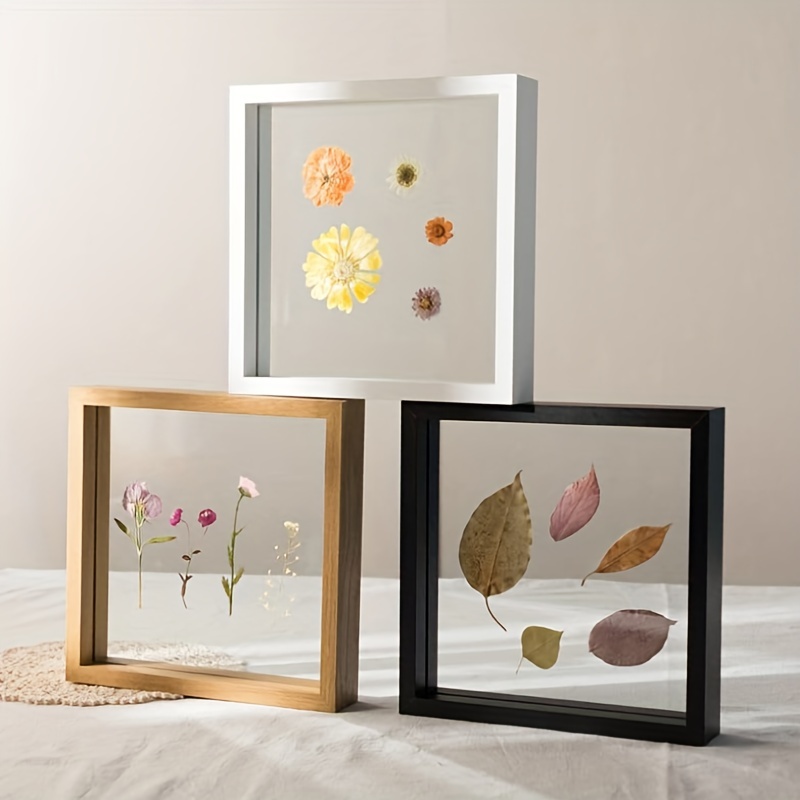 8 Pack Gold 5x7 Floating Glass Picture Frames for Tabletop, Pressed  Flowers, Home Decor 