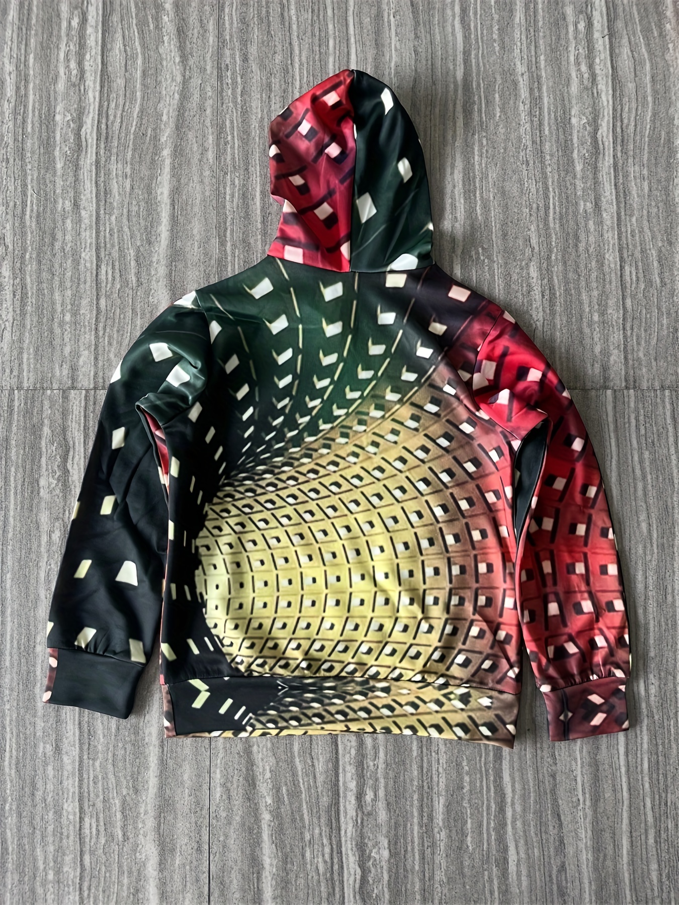 New Creative Colorful Swirl 3d Print Trendy Hooded Sweatshirt