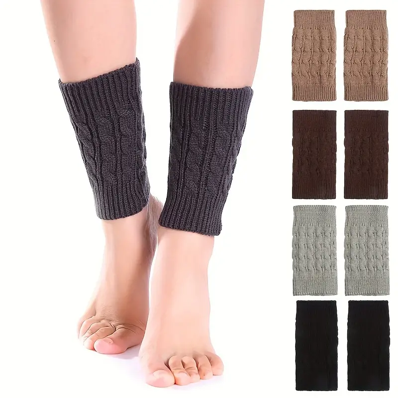 Make it heavy easily audible Twist Knitted Leg Warmers Comfy Warm Short Leg Warmer - Temu Canada
