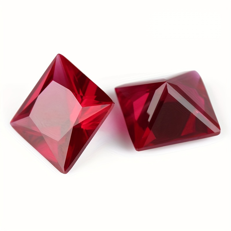 Conical Shape Ruby Red Garnet Zircon Artificial Diamonds - Temu