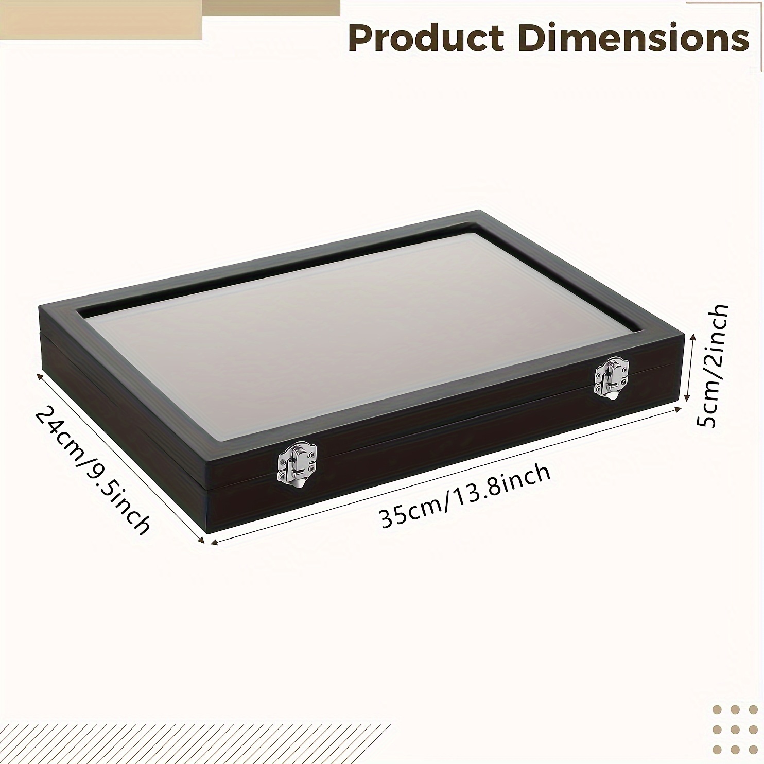 1pc Large Size Pin Display Case, 13.8x9.5 Inch Dustproof Pin Collection  Display Case, PU Display Frame, Clear Display Shelf Plate Frame For  Military M