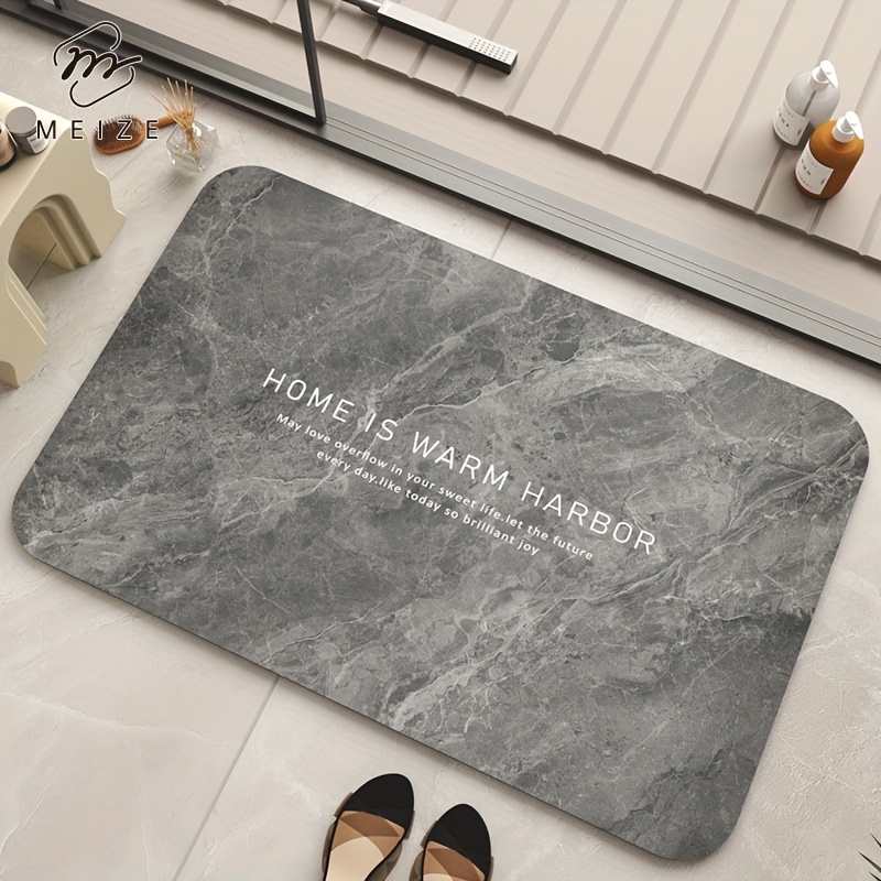 Super Absorbent Floor Mat For Bathroom Non Slip Diatomaceous - Temu