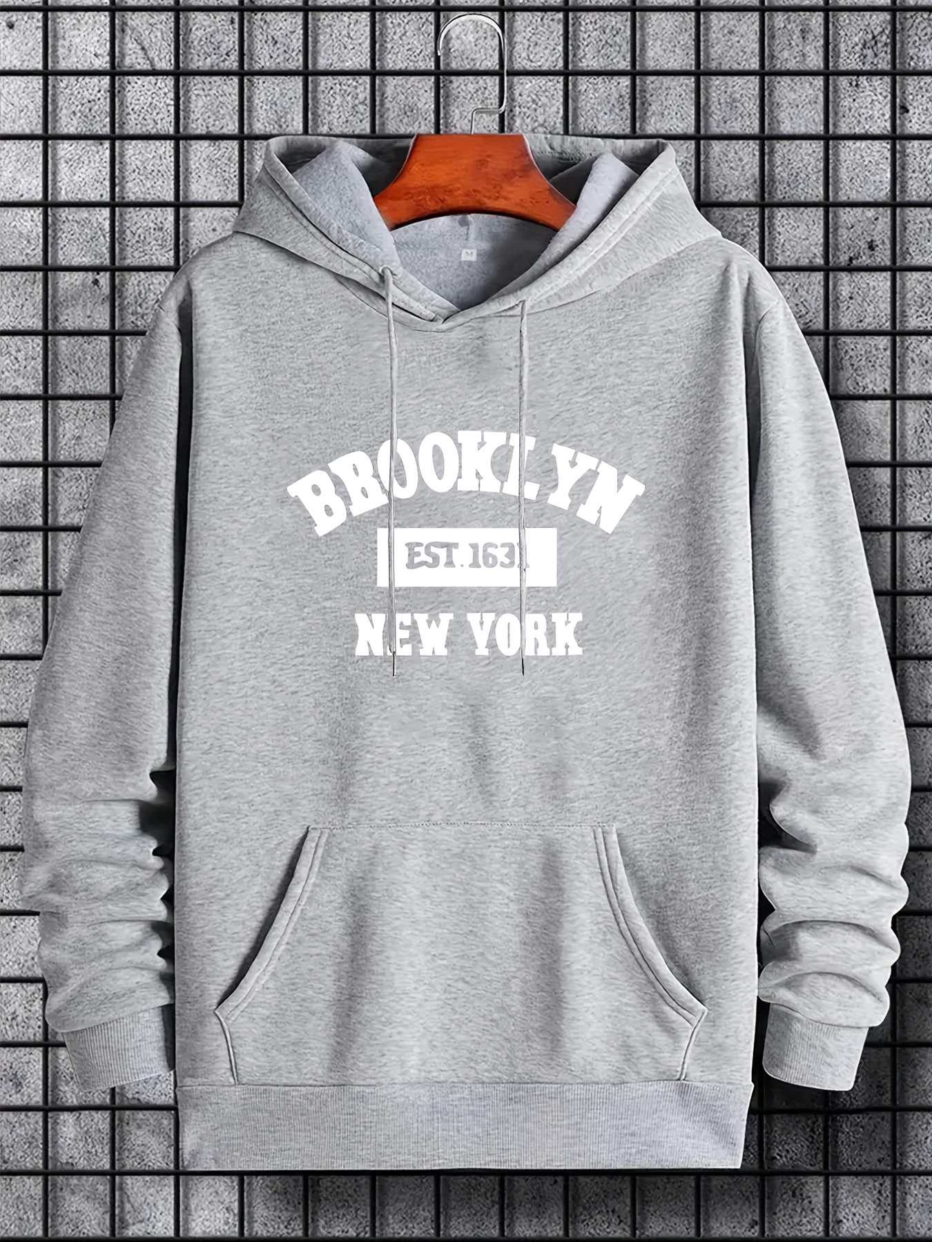 Sudadera Capucha Estampado brooklyn Talla Hombre - Temu Mexico