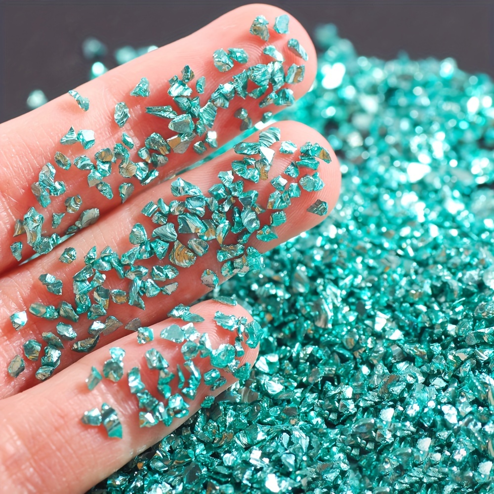 Crushed Glass Glitter for Crafts Resin Art 3-6mm Irregular Sprinkles  Glitter Shiny Art DIY Jewelry Making Decoration Vase Filler
