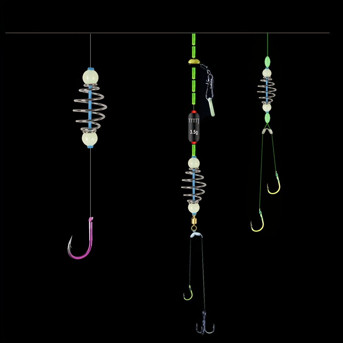 Luminous Beads Fishing Lure Holder Spring Feeder Bracket - Temu