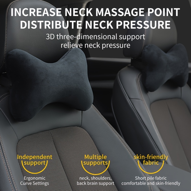 Black Car Neck Pillow For Driving Memory Foam Car Headrest Pillow - Temu  United Arab Emirates