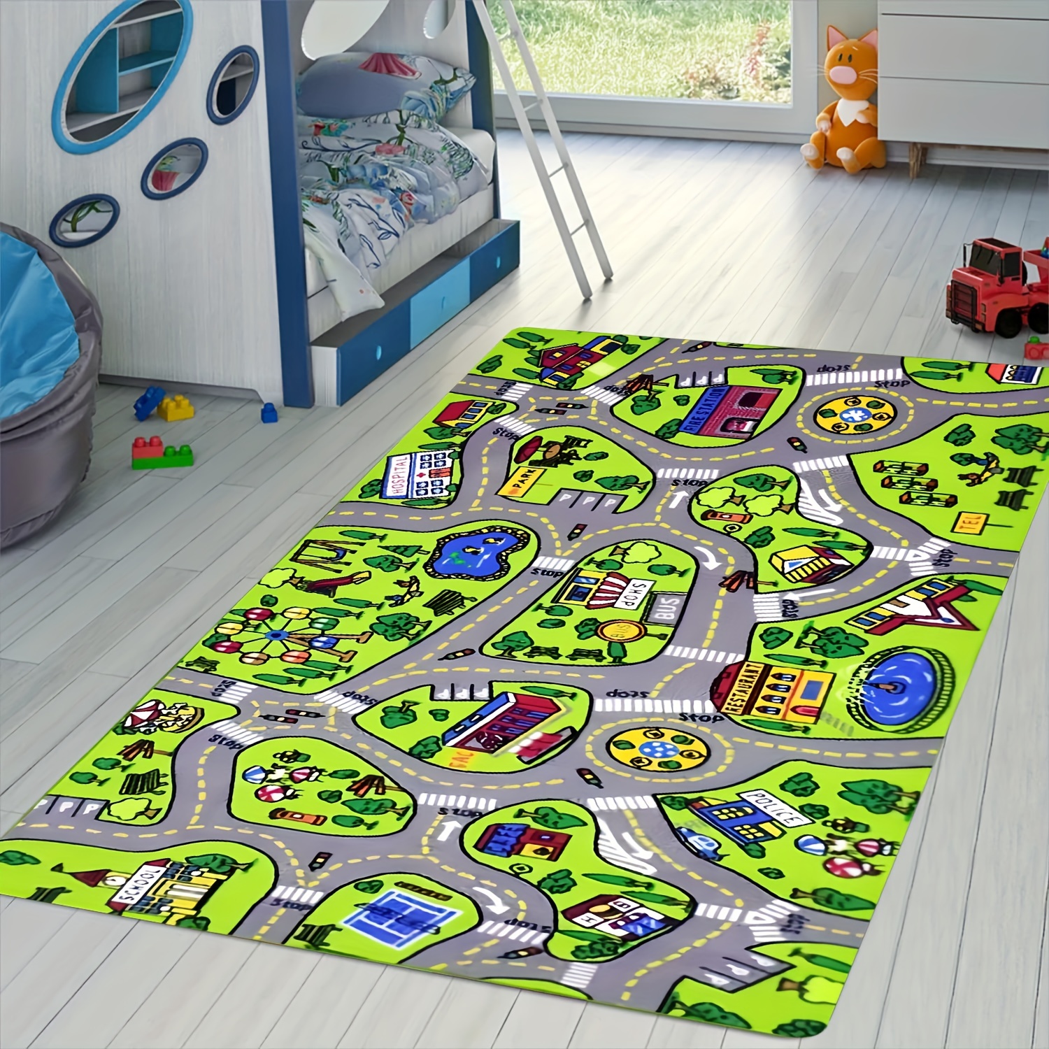 Kids Car Road Rugs Town Map – Handcraft Rugs