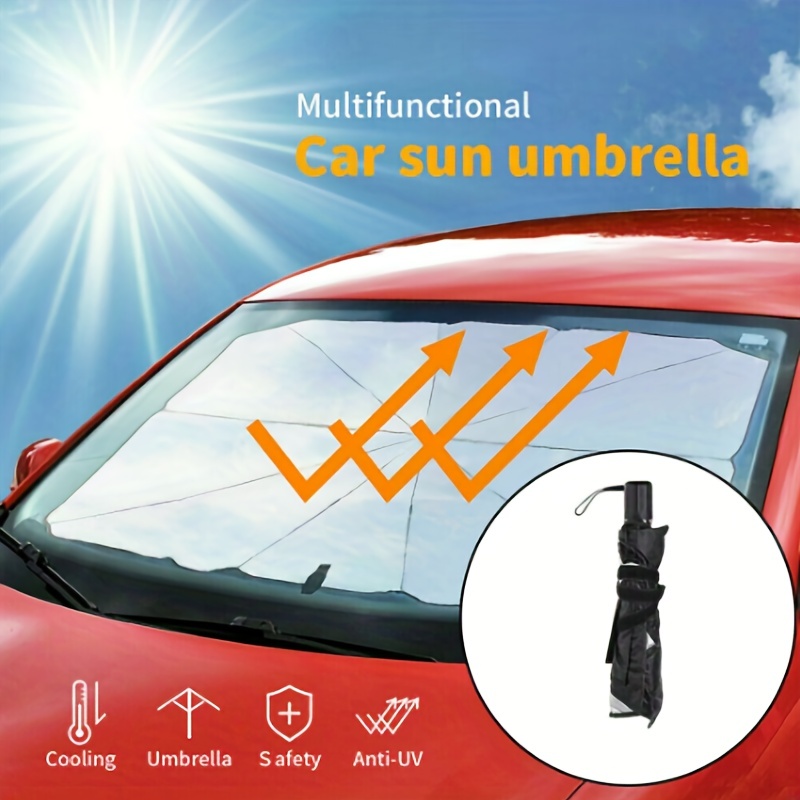 Umbrella Sunshade Car Shade Car Sun Block Telescopic - Temu
