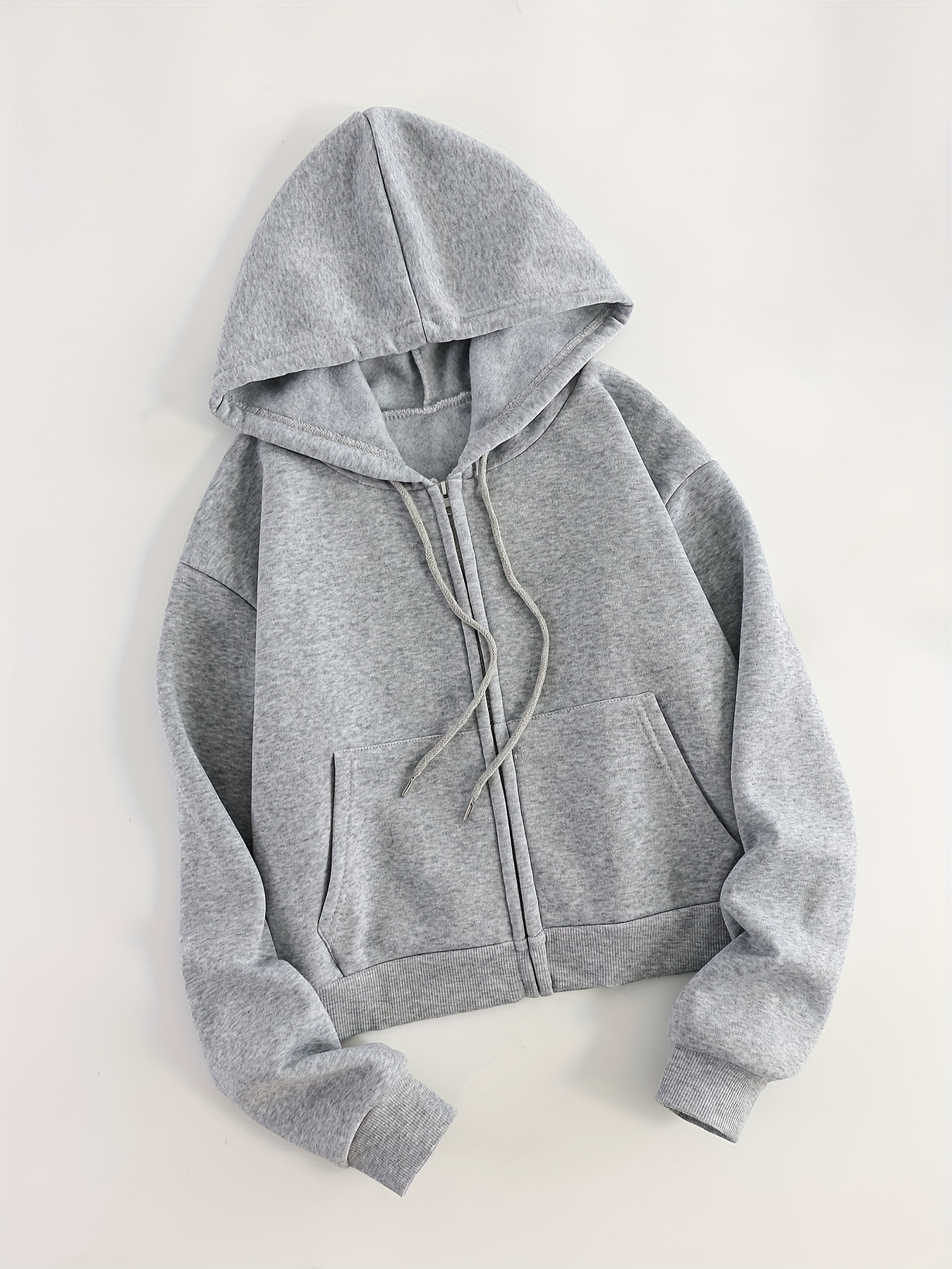 yardsong Hooded Sweatshirt with Thumb Holes Women Button Up Long Sleeve  Drawstring Hoodies Casual Pullover with Pockets, Gray, Medium : :  Clothing, Shoes & Accessories