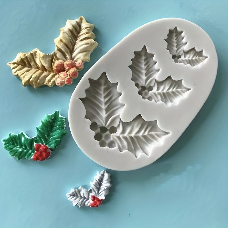 2 Pcs Leaf Mold Candy Desserts Molds Maple Leaves Pudding Silicone Soap