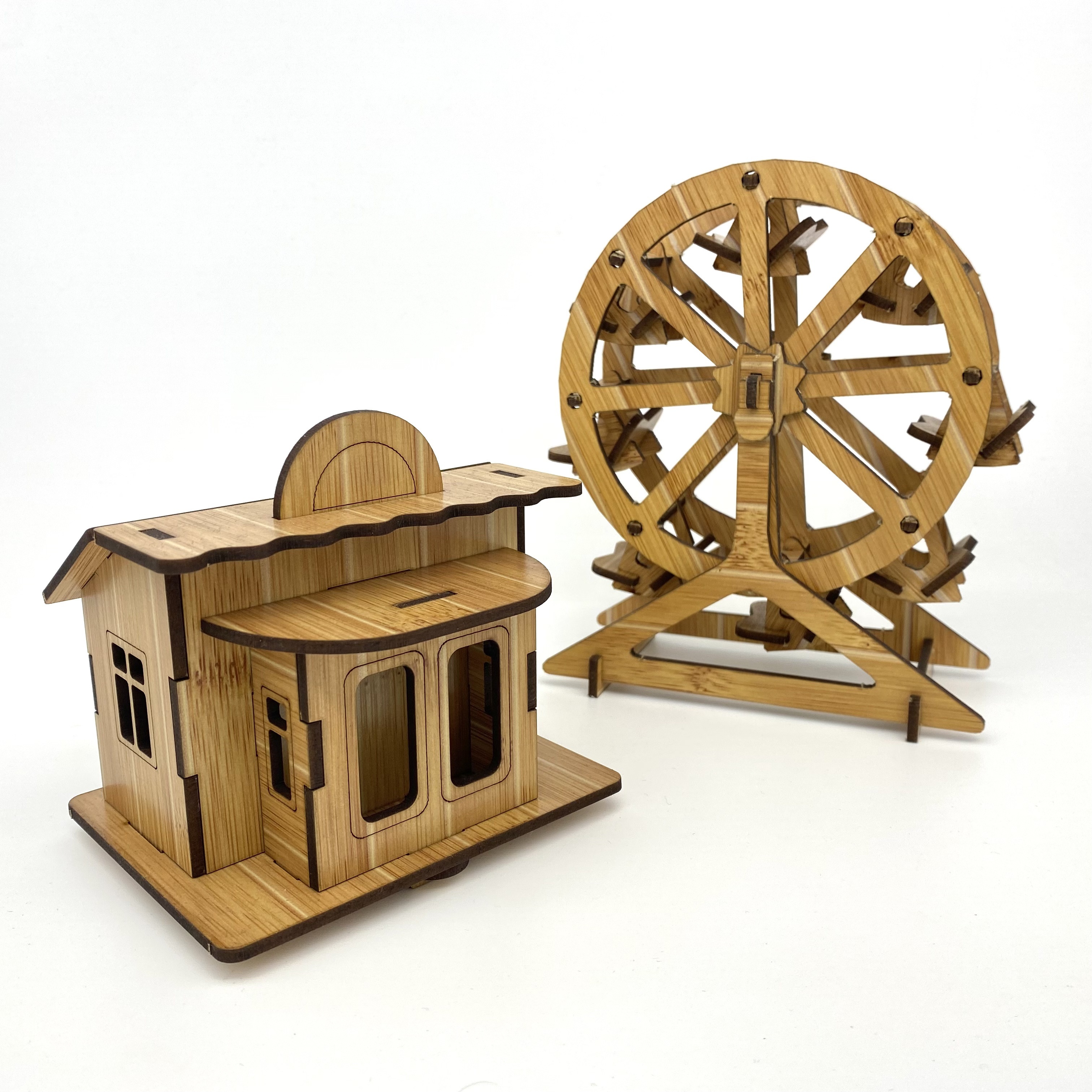 Puzzle 3D In Legno, Modello Di Edificio Modello Di Ruota Panoramica, Kit  Modello Di Assemblaggio Con Taglio Laser Fai-da-te