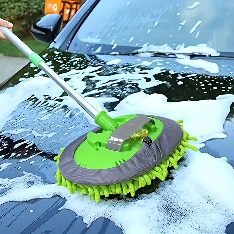 Microfiber Car Wash Brush Mop Kit With Long Handle - Temu
