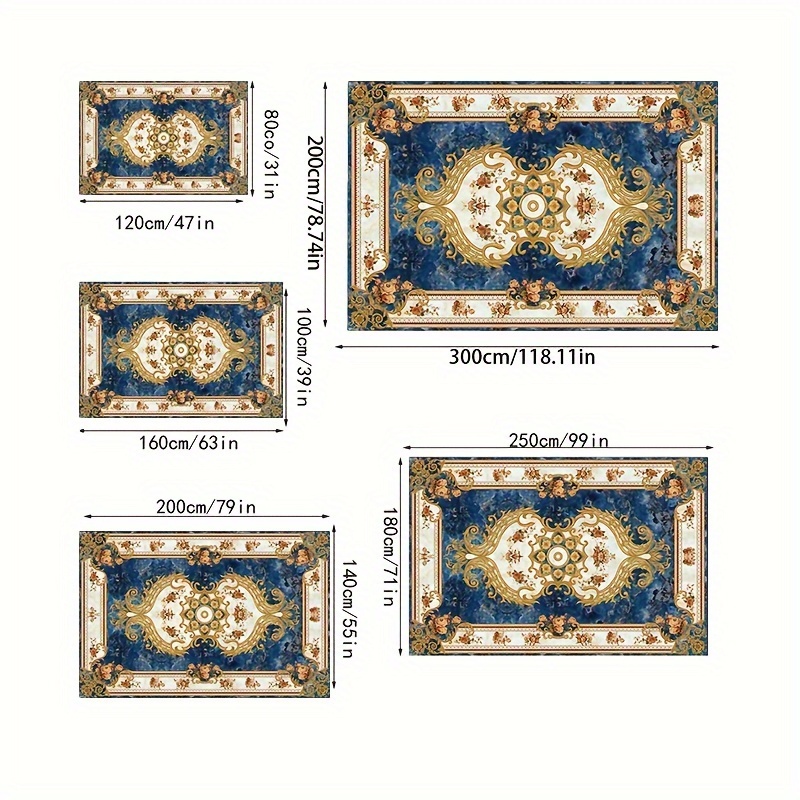 Imitation Cashmere Rugs Living Room Rugs: Soft Bedroom Rugs No Shed  Washable Farmhouse European Style Large Flowers Vintage Rugs For Kitchen  Restaurant Home Office Table Under Floor - Temu