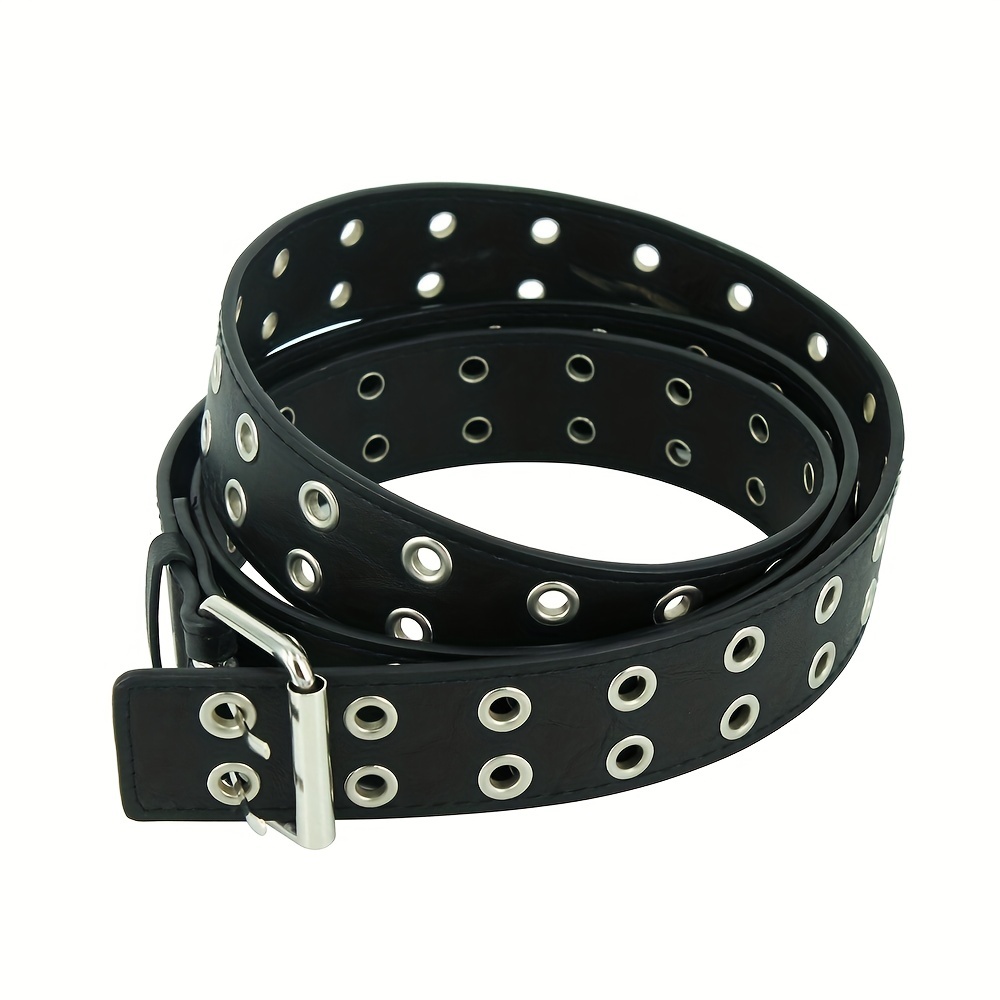 Punk Chain Belt with Adjustable Double Eyelet Grommet