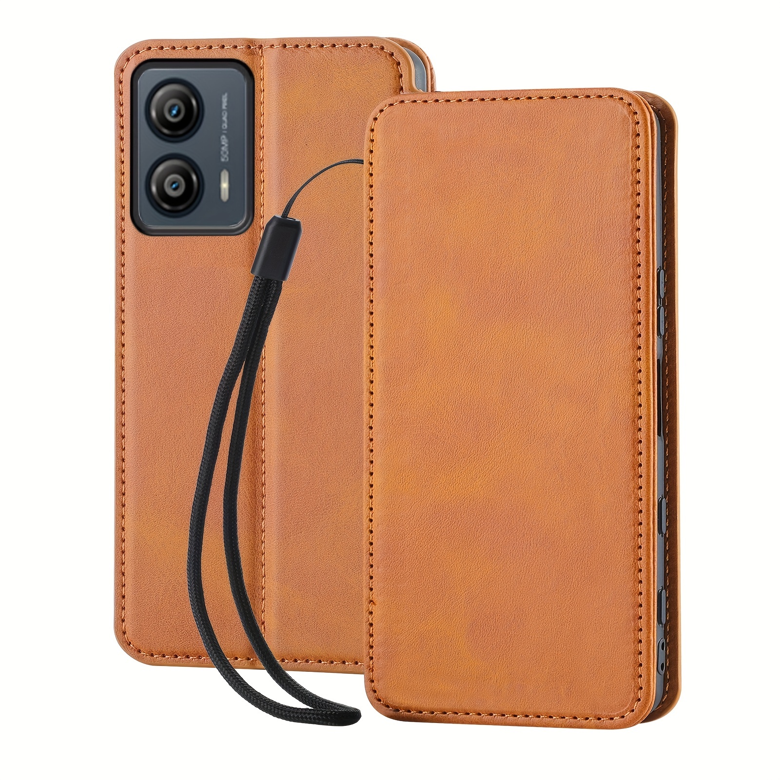 Pu Leather Phone Case For Motorola Moto G53 53i 53y Shockproof