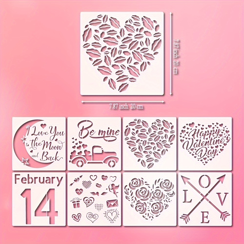 Free printable Heart Arrow stencils (LOVE font patterns) that you can use  for decorations, letters