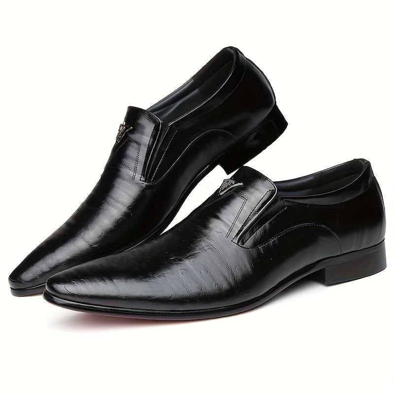 Mens Pointed Toe Oxford Formal Slip On Dress Shoes Check Out Today's